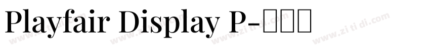 Playfair Display P字体转换 Playfair Display P字体转换